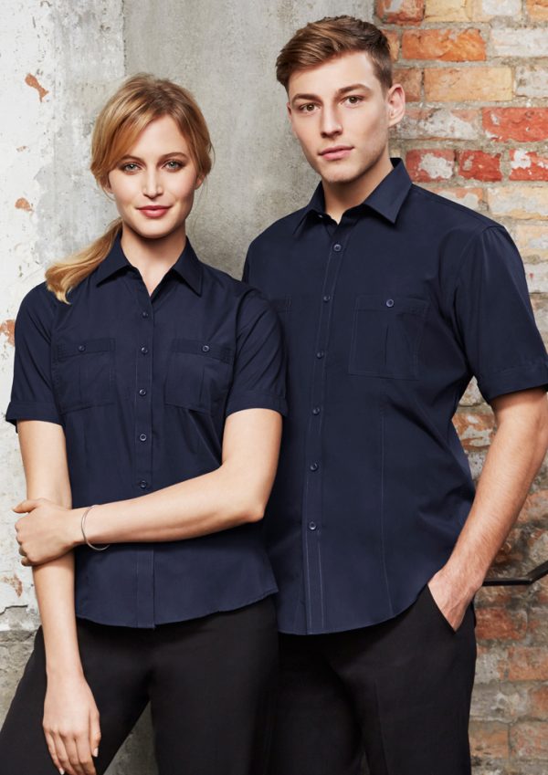 short sleeve twin pocket workwear shirts