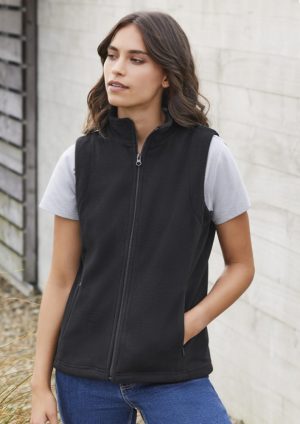 ladies fleecy vest micro fleece biz collection