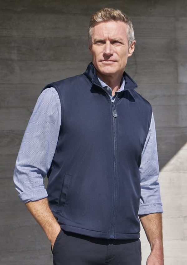 men's reversible vest with micro fleece